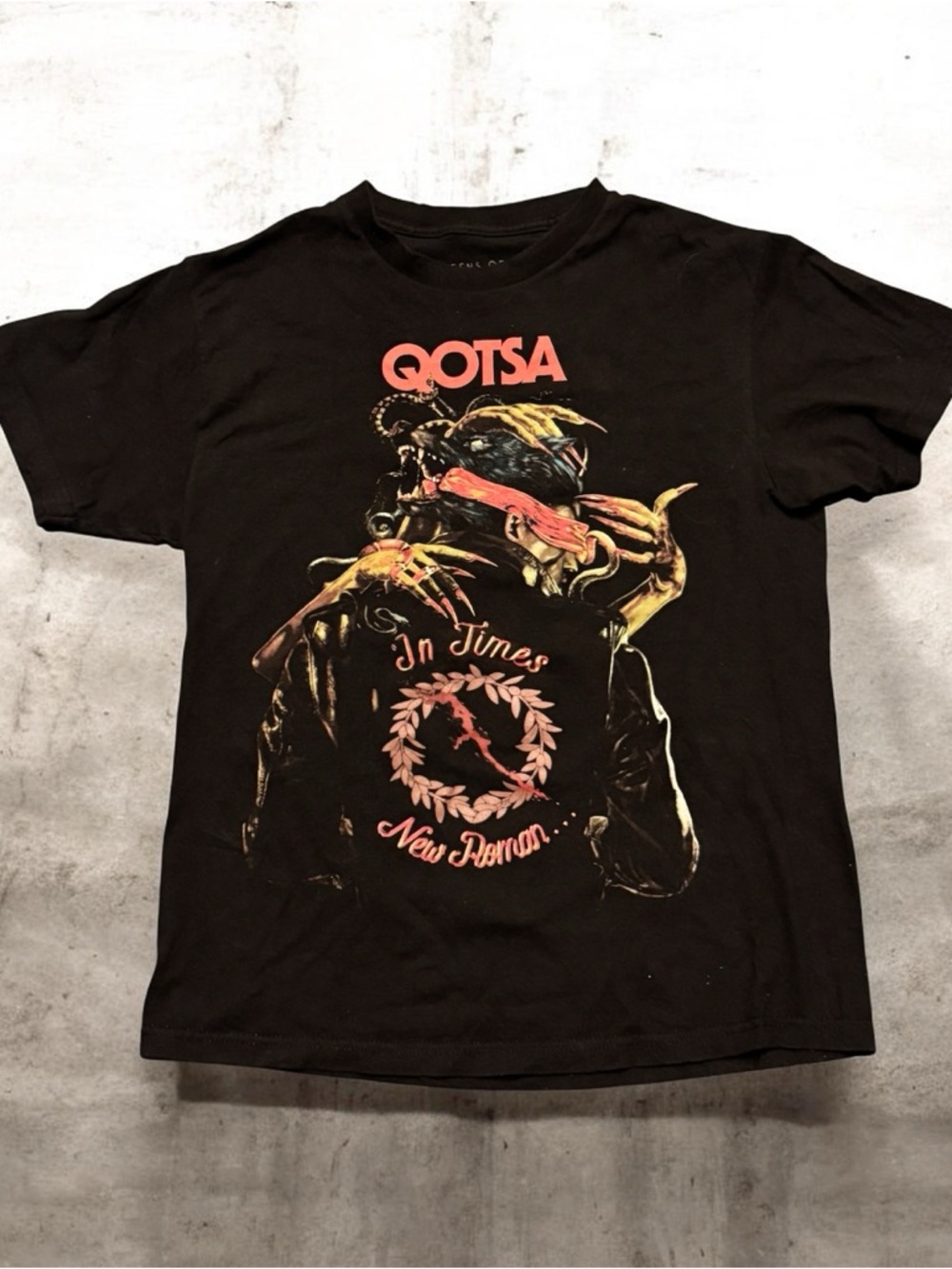 QOTSA The End Is Nero Black Short Sleeve Graphic Tee